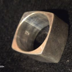 wide square band ring
