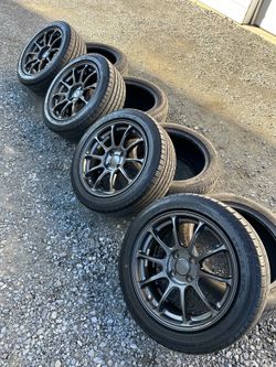 Volk Racing ZE40 16” Wheels 4x100 – Genuine Rays Engineering Rims Gunmetal