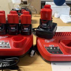Milwaukee M12 Batteries and Chargers