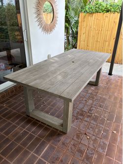 Eucalyptus Outdoor Dining Table ($599 at World Market)