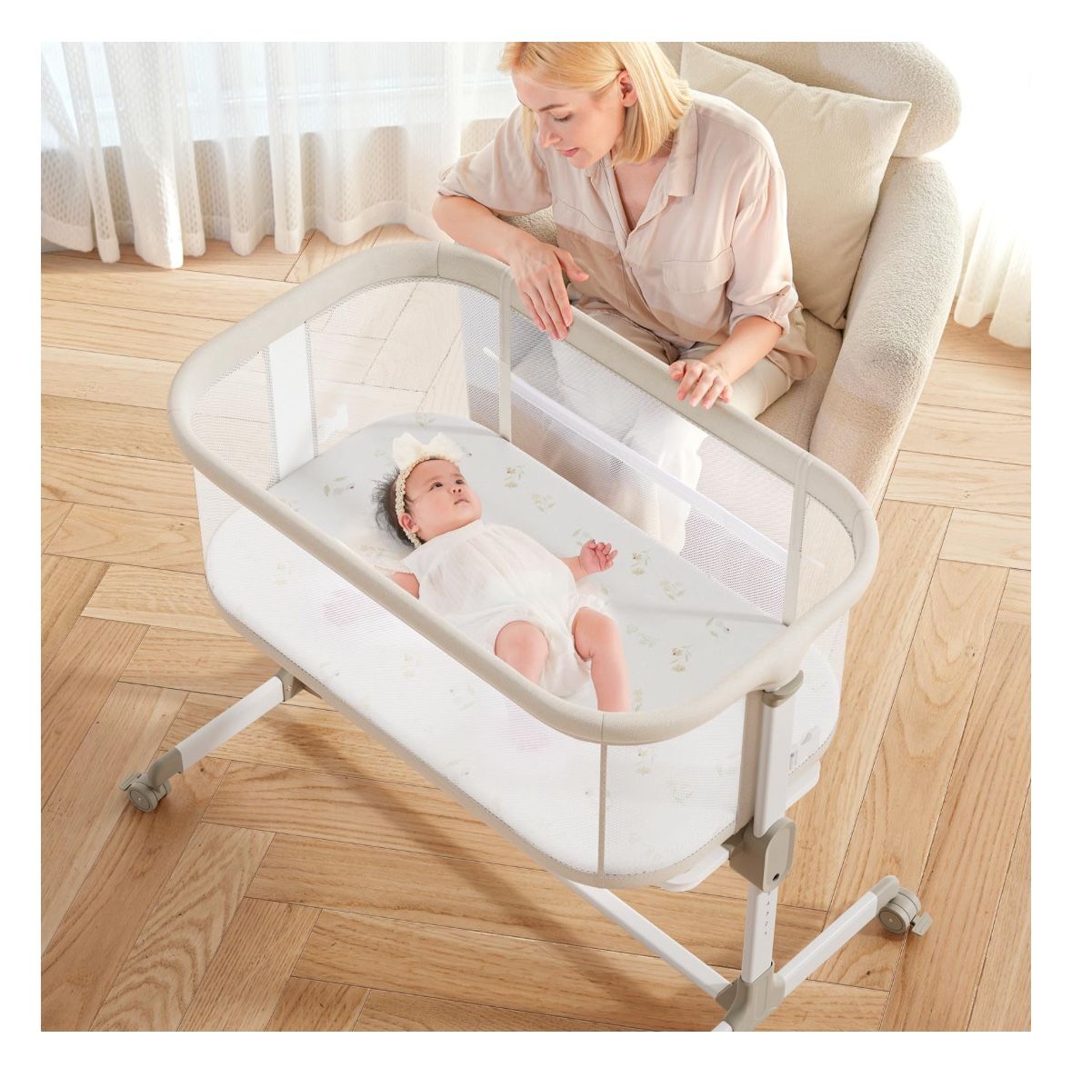 NEW! Fodoss Baby Bassinet Bedside Sleeper