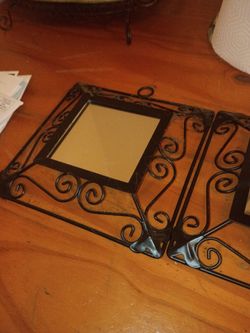 Metal wall mirrors solid metal