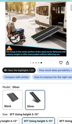 Portable Wheelchair Ramp 5FT,