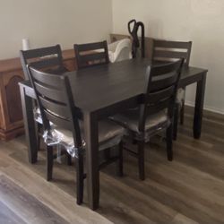Brown Dining Table- Sits 6 People 
