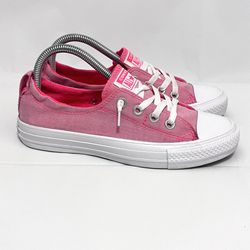 Converse All Stars Shoreline Athletic Shoes Womens 7 Pink White Lace Up