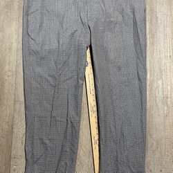 Lauren Ralph Lauren Men's Gray Sharkskin Dress Pants - 40 x 32