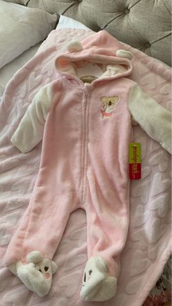 Baby girl onesie with hoodie