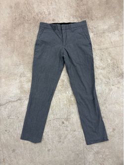 Express Gray Dress Pants Straight Leg Flat Front Zip Button Men Size 28x30