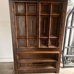 Mid-Century Armoire W/ Nightstand