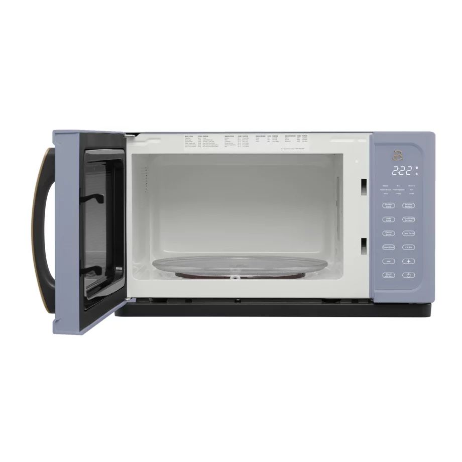 Beautiful 1.1 Cu ft Sensor Microwave Oven, White Icing by Drew Barrymore
