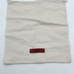 Valentino Garavani Dust Bag 13x11.5 inch Beige Muslin Red Logo Made in Italy