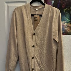 Brand New Beige Cardigan Sweater NITAGUT