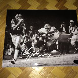 (2) Autographed Photos of Charley Taylor ( Redskins)
