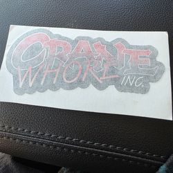 CRANE WHORE INC Sticker  - 2"X5" - Hardhat Automobile