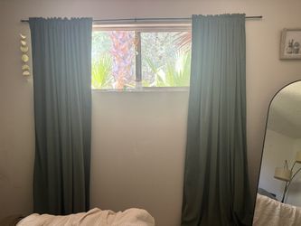 52”x108” Crushed Green Velvet Curtains