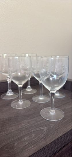 Vintage Princess House Heritage Wine Glasses 4 set