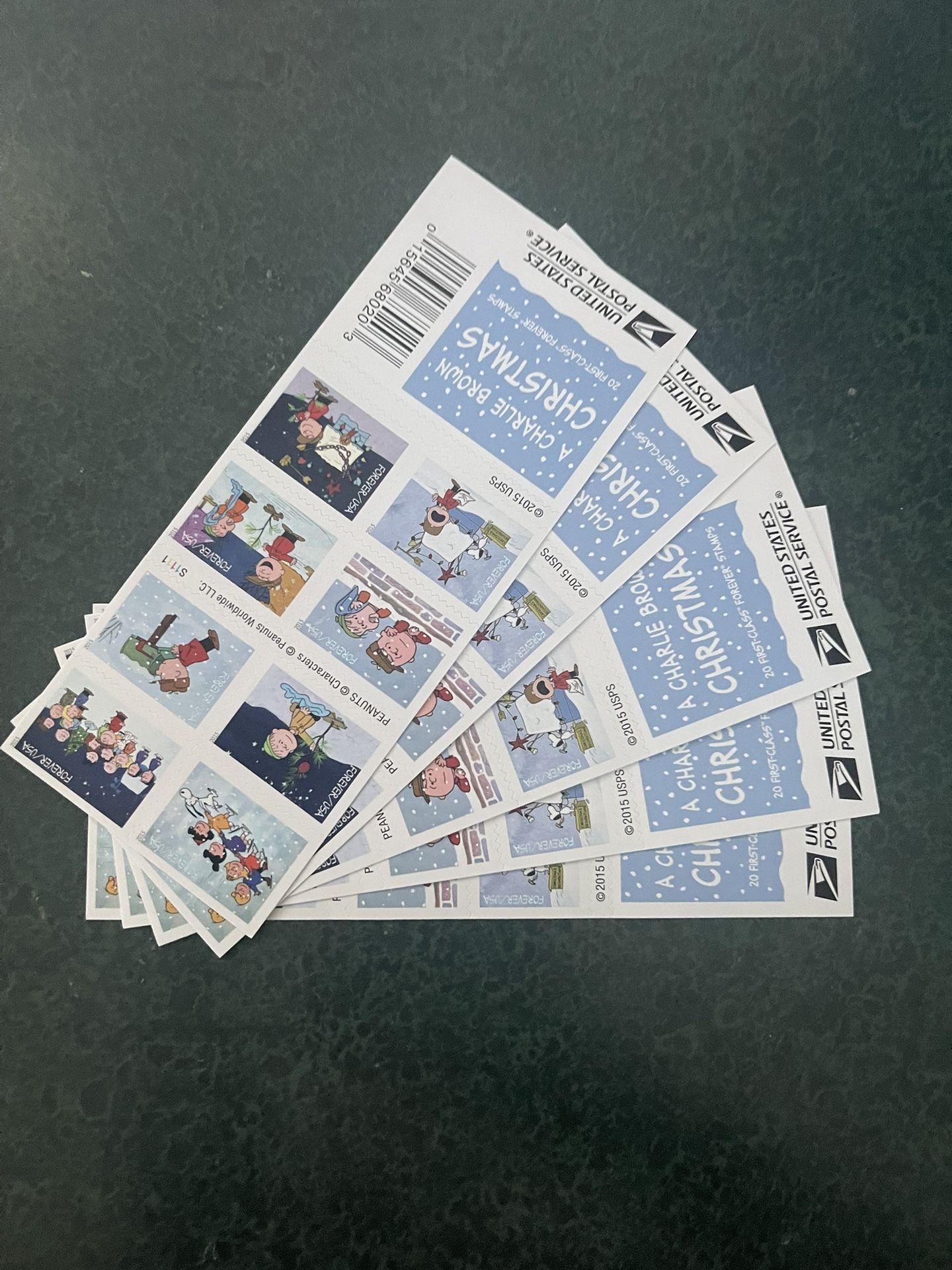 5 Books Charlie Brown Xmas Forever Stamps