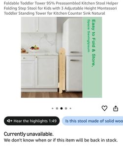Foldable toddler tower
