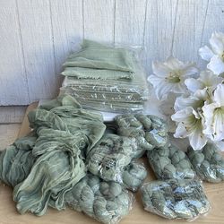 Socomi  cotton   Napkins 36newt   Ower  sets  of  12  sage Green