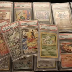 PSA Slabs. 16 Lot Total Modern/vintage