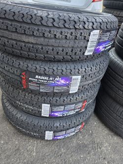 ST 205/75R15 SET OF 4 NE WHITH INSTALLATION AND BALANCING