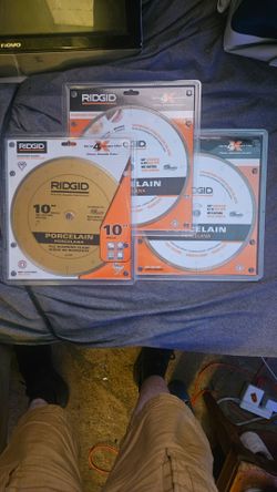 RIDGID 10” Diamond Porcelain Tile Blades – Brand New 🔥