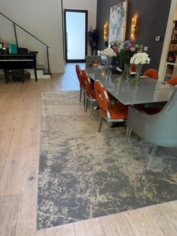 Large Abstract Area Rug Gray and Beige