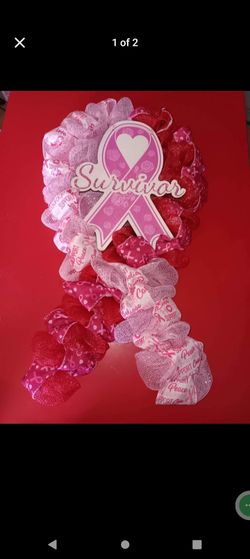 Breast Cancer Wreath 