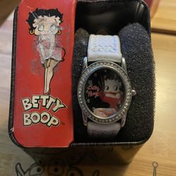 Vintage Betty Boop Diamond Watch Leather White Box Included