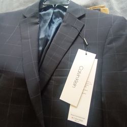 Calvin Klein Mens Suit Jacket Blue Size 44 Long. Brand New