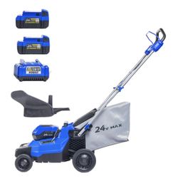 New In Box Kobalt 16" Push Mower With 2 Batteries And Charger