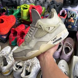 Off White Jordan 4 “Sail” size 11