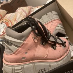 New Rock, Pink And Gray Boots Size 10