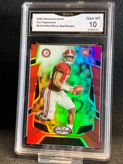 2020 Chronicles Draft 🐬 Tua Tagovailoa 🐬 Certified Mirror Red Rookie GMA 10 Mint 💎 - Miami Dolphins