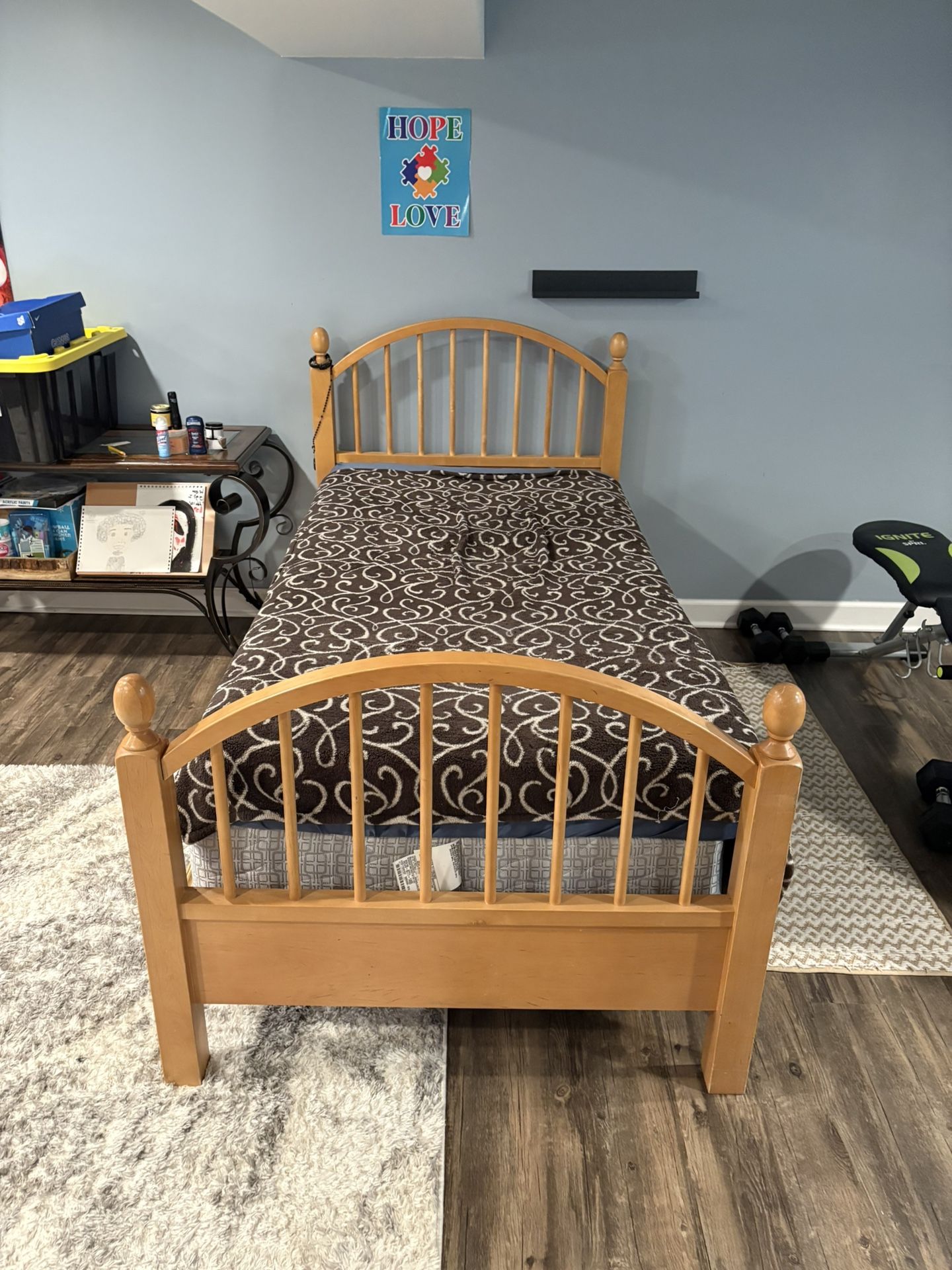 Twin Bed, And Frame