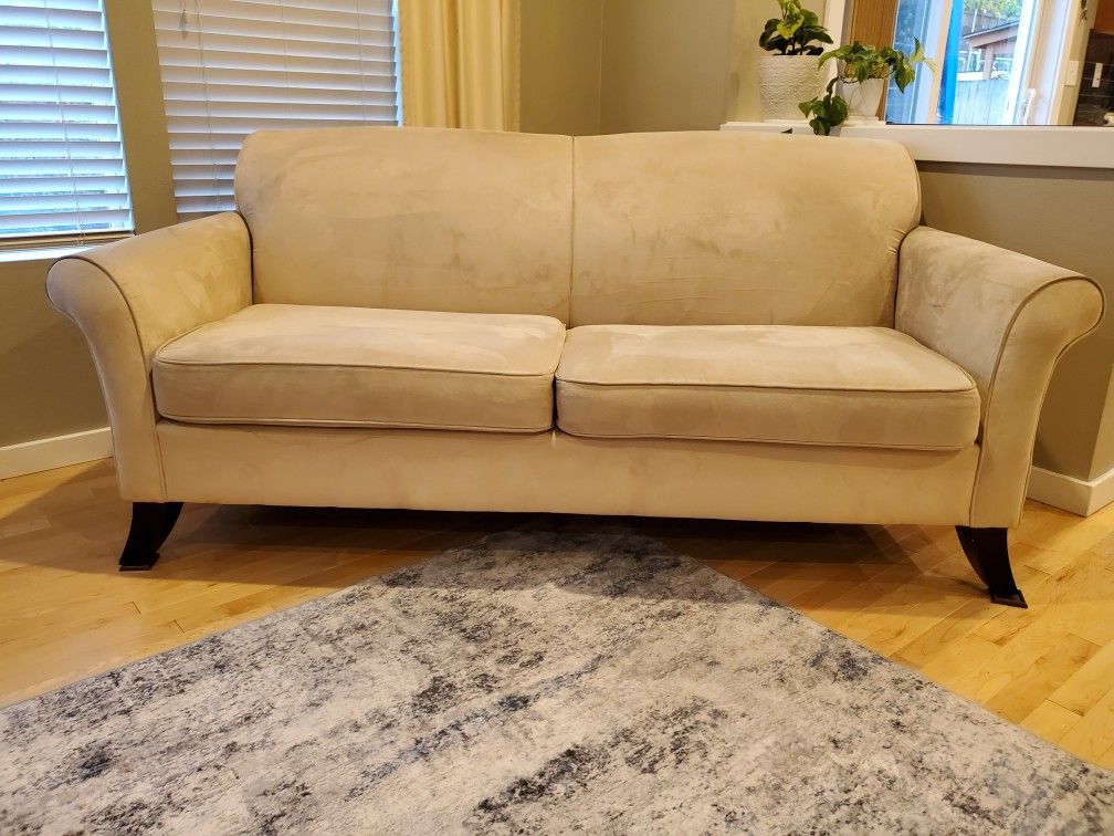 Cream-colored sofa