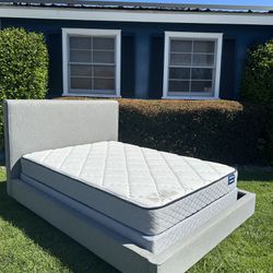 Full Size Bed Frame With Mattress And Box Spring 