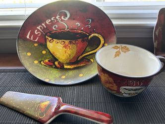 3 Piece Kitchen Coffee Theme Decor