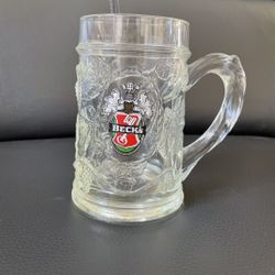 Vintage Becks Glass Beer Mug - Great Piece For A Collector