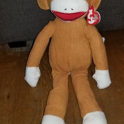 Socks the Sock Monkey Beanie Stuffed Toy