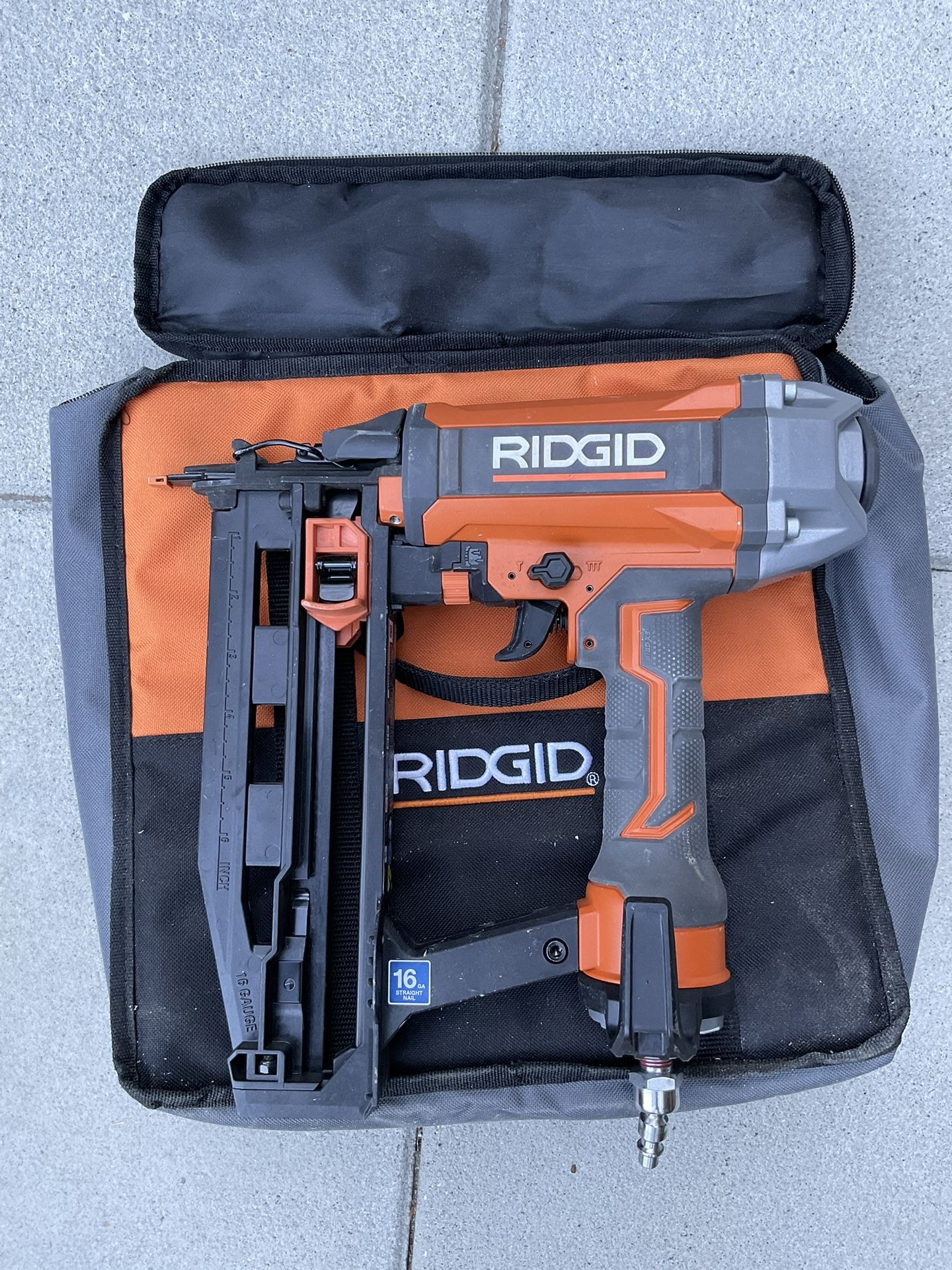Ridgid 16 gauge “clean drive” nailer