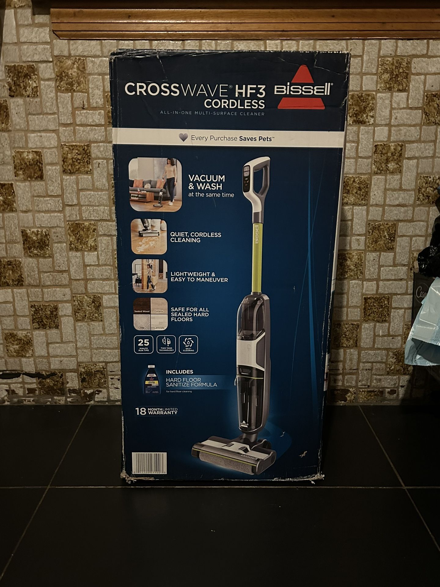 Bissell Crosswave HF3 Cordless Wet/Dry Vacuum Cleaner and Mop, Multi-Surface and Hardwood Floor Cleaner