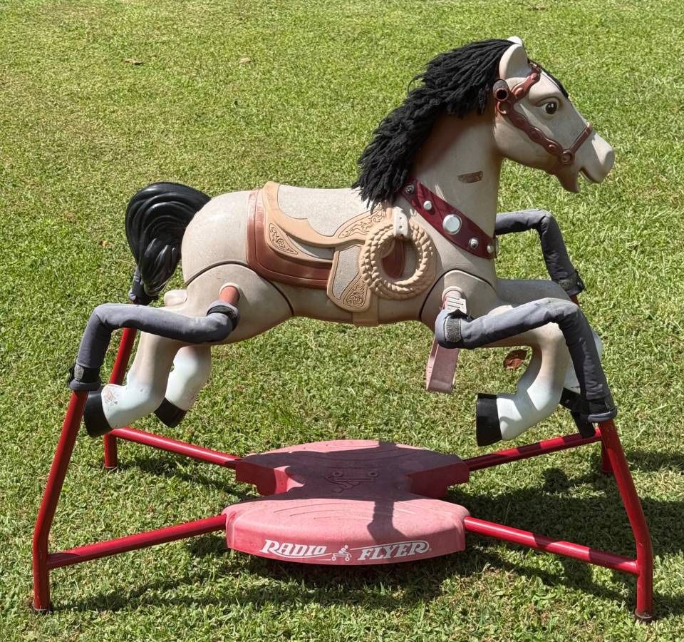 Vintage Radio Flyer Rocking Bouncing Horse Kids Toy