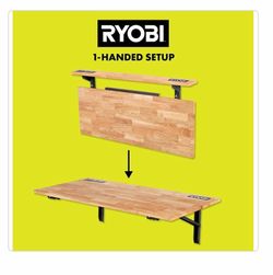 RYOBI RYOBI Stowaway Wall Mounted Folding Workbench Table