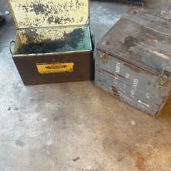 Old Antique Metal Boxes