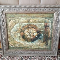 Painting w Beautiful Frame 31" x 27" by J Jordan