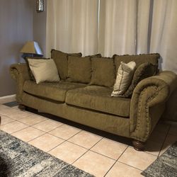 Brown Sofa & Love Seat