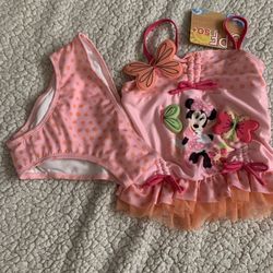 Minnie Mouse Pink Bathing Suit 
