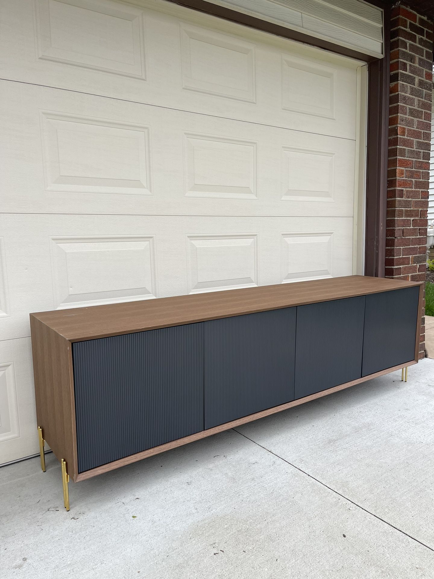 Moe's Home 87 Inch Four Door Sideboard - Brown 