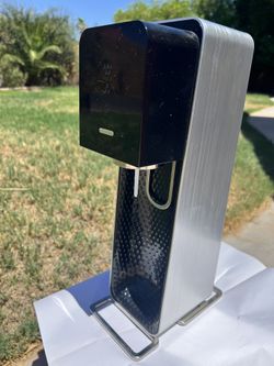Soda  Stream Machine  With Two Soda Bottles 
